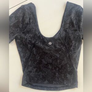 lululemon athletica Blue Fitted Backless Bodysuit